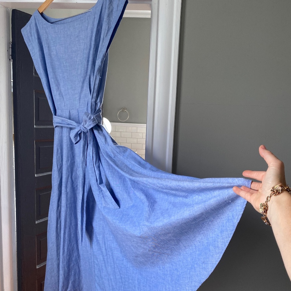 Vintage Carroll Reed 100% Cotton Full Length Dress